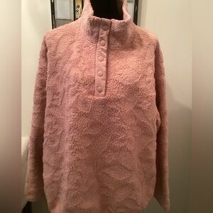Cozy Pink Sherpa Pullover